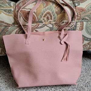 Elegant Pink Tote Bag with Tassel